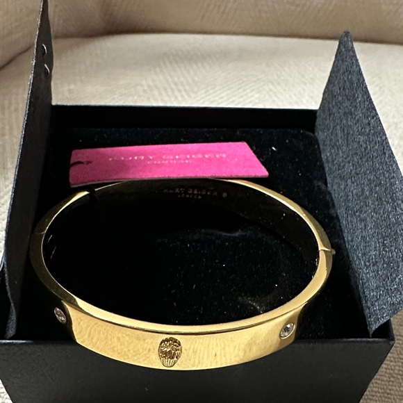 Kurt Geiger Gold-Tone Bangle Bracelet with Crystal Accents - Picture 10 of 11